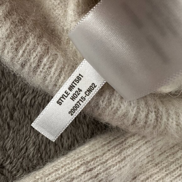 Madewell Alpaca Blend Puff Sleeve Sweater Mock Neck Crop Medium - Picture 7 of 7